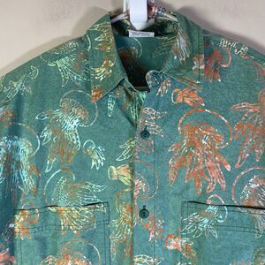 Rum Reggae Hawaiian Shirt Jellyfish  Cotton Size Large Tropical Vacation Beach